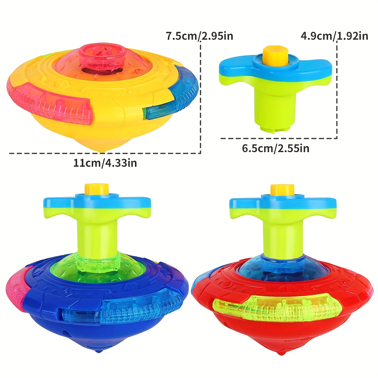 Holiday Gift UFO Gyroscope Toy with Glowing Lights