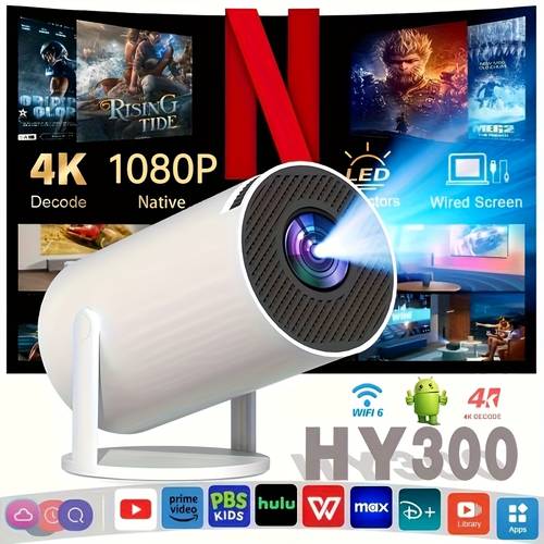 the portable hd projector features automatic keystone adjustment and 180 degree rotation runs on 11 a built in speaker supports 1080p local resolution and 4k