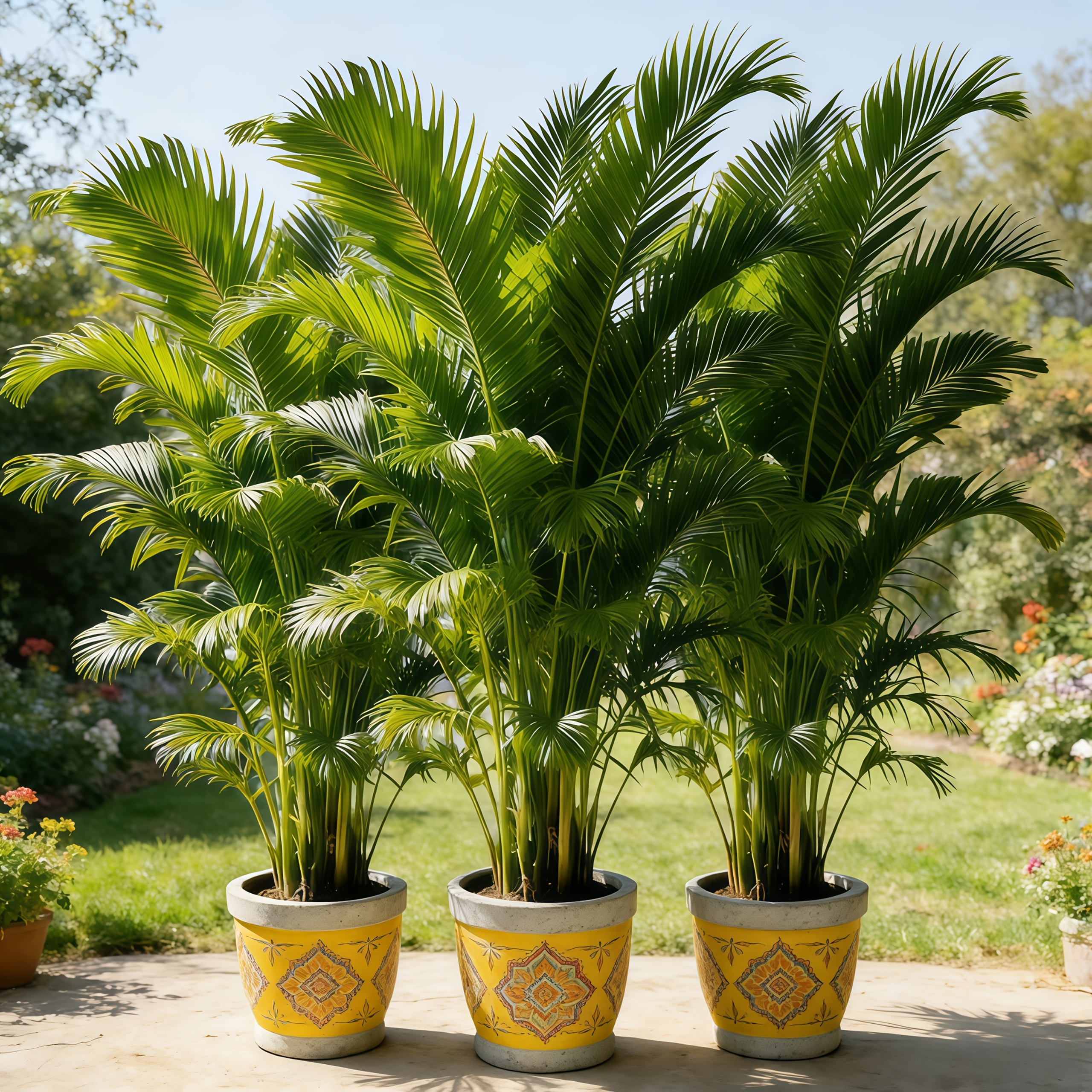 Special Offer for a Single Piece - Large Outdoor Artificial Plant - Fan Palm | Huge Thick Broad Leaves, Lush And Expansive Crown, Highly Decorative | Suitable for Various Settings Such As Indoor/Outdoor Gardens, Yards, Lawns, Balconies, Porches