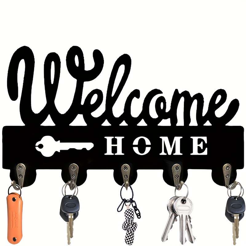 Welcome Key Holder Rack Wall mounted Black Envelope Wall - Temu