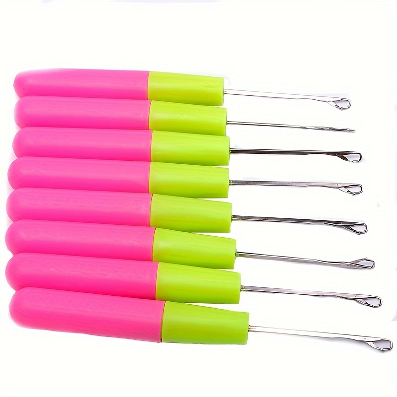 8pcs Braid Hair Extensions Tongue Crochet Hook Wig Plastic Crochet Hook Large Braid Hair Knitting Crochet Hook
