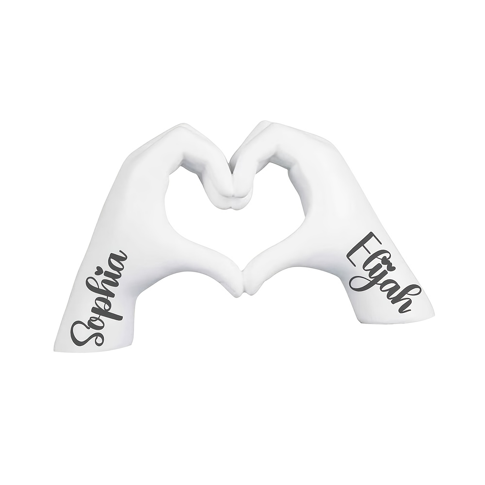E-shop Personalisierte Hand-im-Herz-Statue, personalisiertes Harz-Herz-Ornament, ein Geschenk für Familie, Freunde oder geliebte Menschen. Perfektes