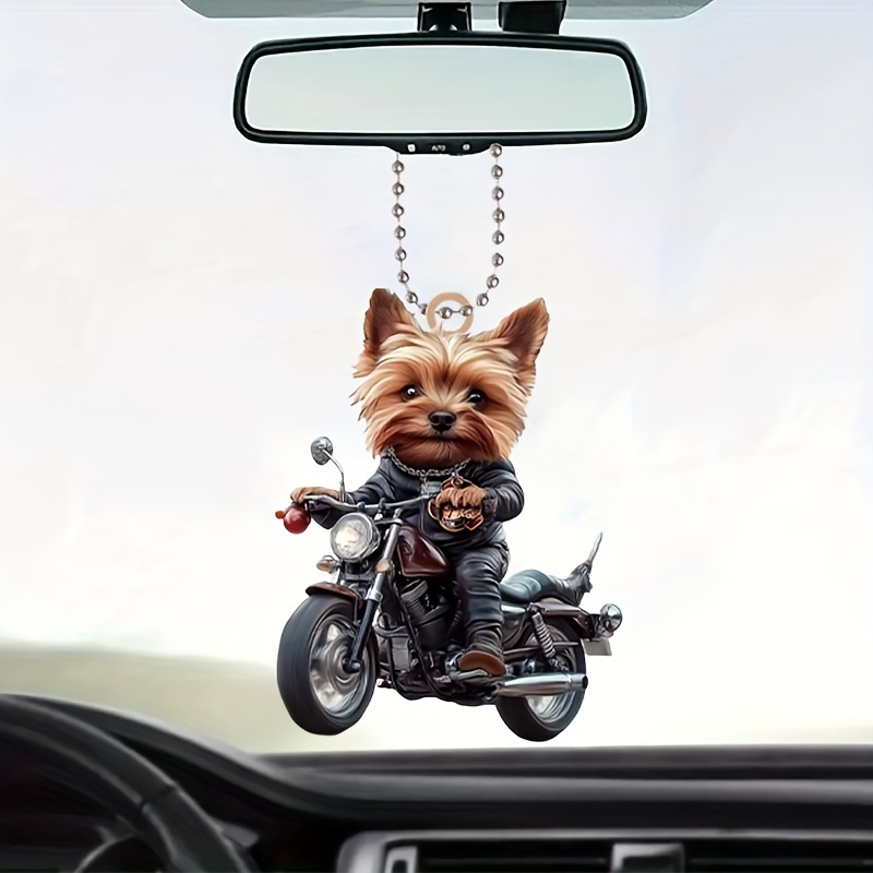 

Yorkie Dog Motorcycle Keychain - 2d , Fashionable Accessory For & , For