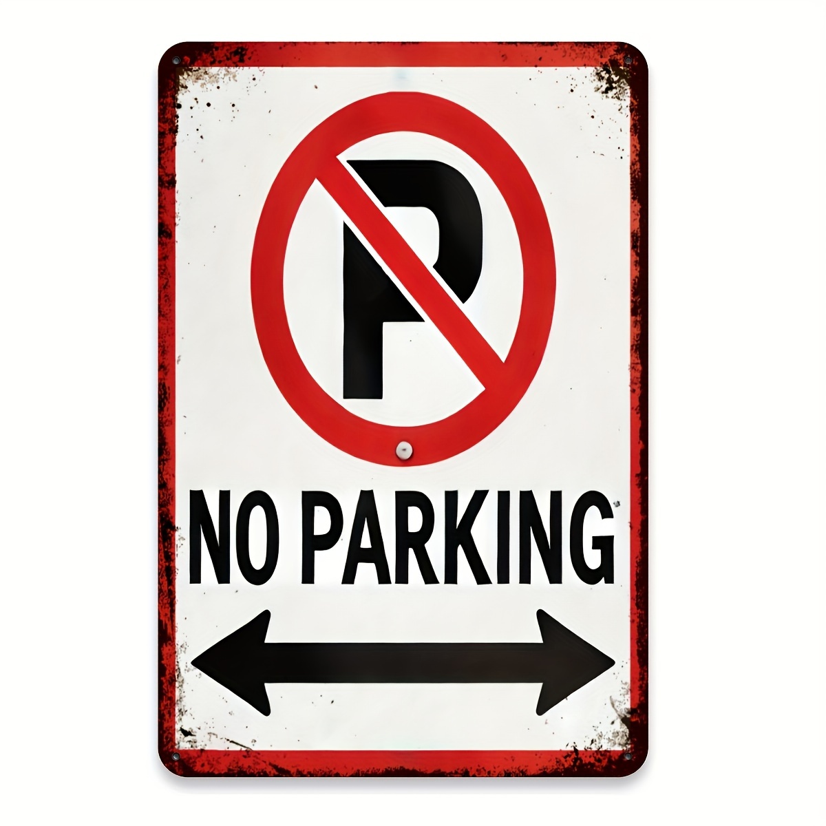 TEMU 2d Flat, No Parking Sign Suitable For Outdoor/ Use - Retro Wood Wall-mounted Anti-static Warning Decoration With Lettering, Thin Panel Suitable