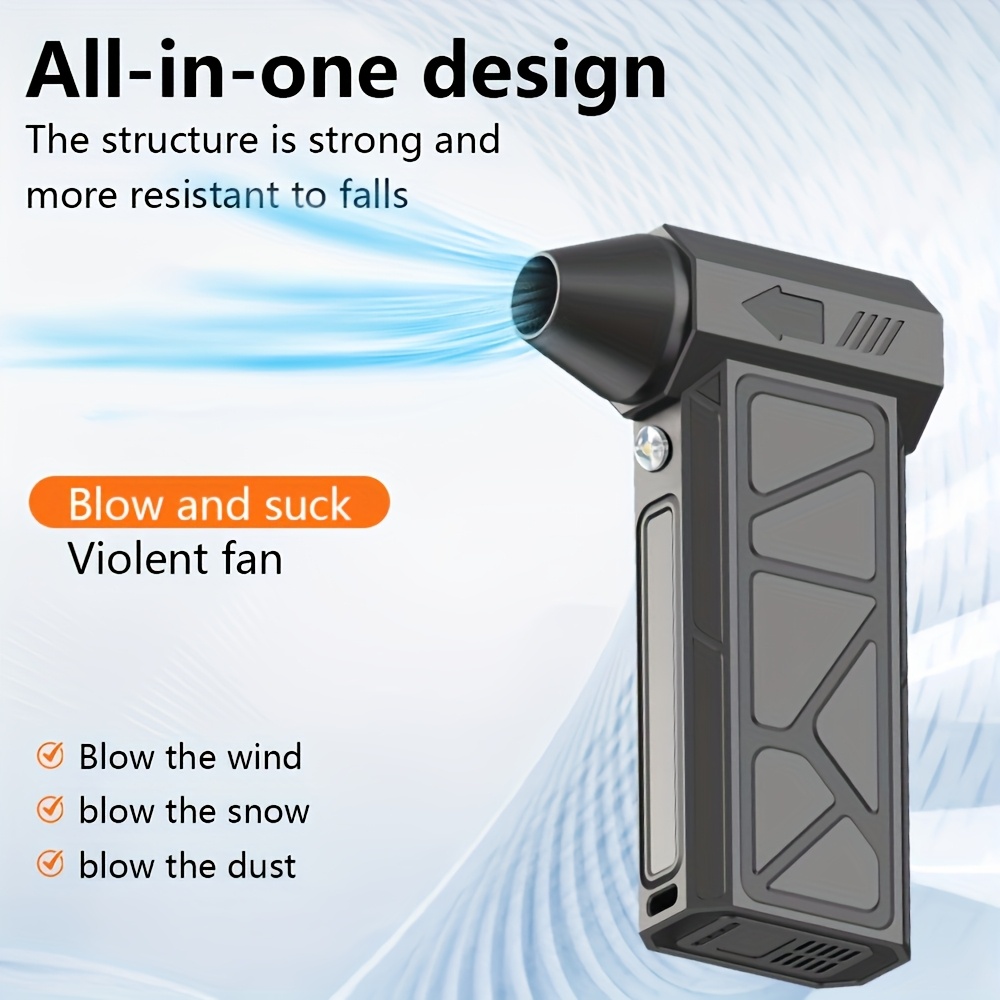 

Violent Turbo Fan High Dust Blower Multifunctional Portable Violent Camping Fan Handheld Outdoor Camping Hair Dryer, Brushless Motor Violent Fan Fan, Best Holiday Birthday Gift For Husband Friend