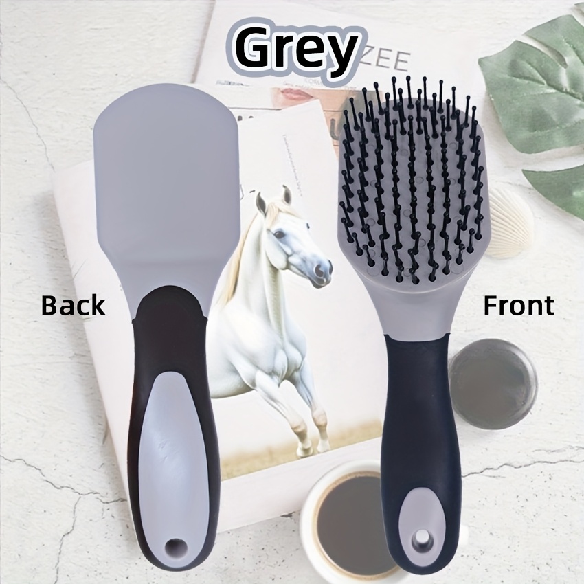 TEMU And Tail Comb With Non-slip Grip & Round Comb Teeth - Ergonomic Handle, Durable Pp Material, Gentle Detangling Brush For All Breeds, Ideal For