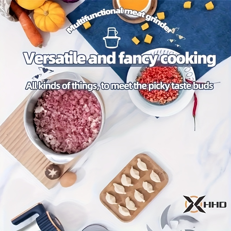kitchen artifact 5l large capacity multifunctional meat grinder minces meat   vegetables dough supplementary food stir ginger and garlic 500w powerful motor   adjustment easy disassembly and washing   and anti skid Product details 4