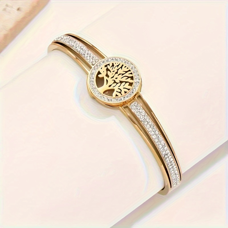 Stainless Steel Life Tree Bracelet Bangle for Men