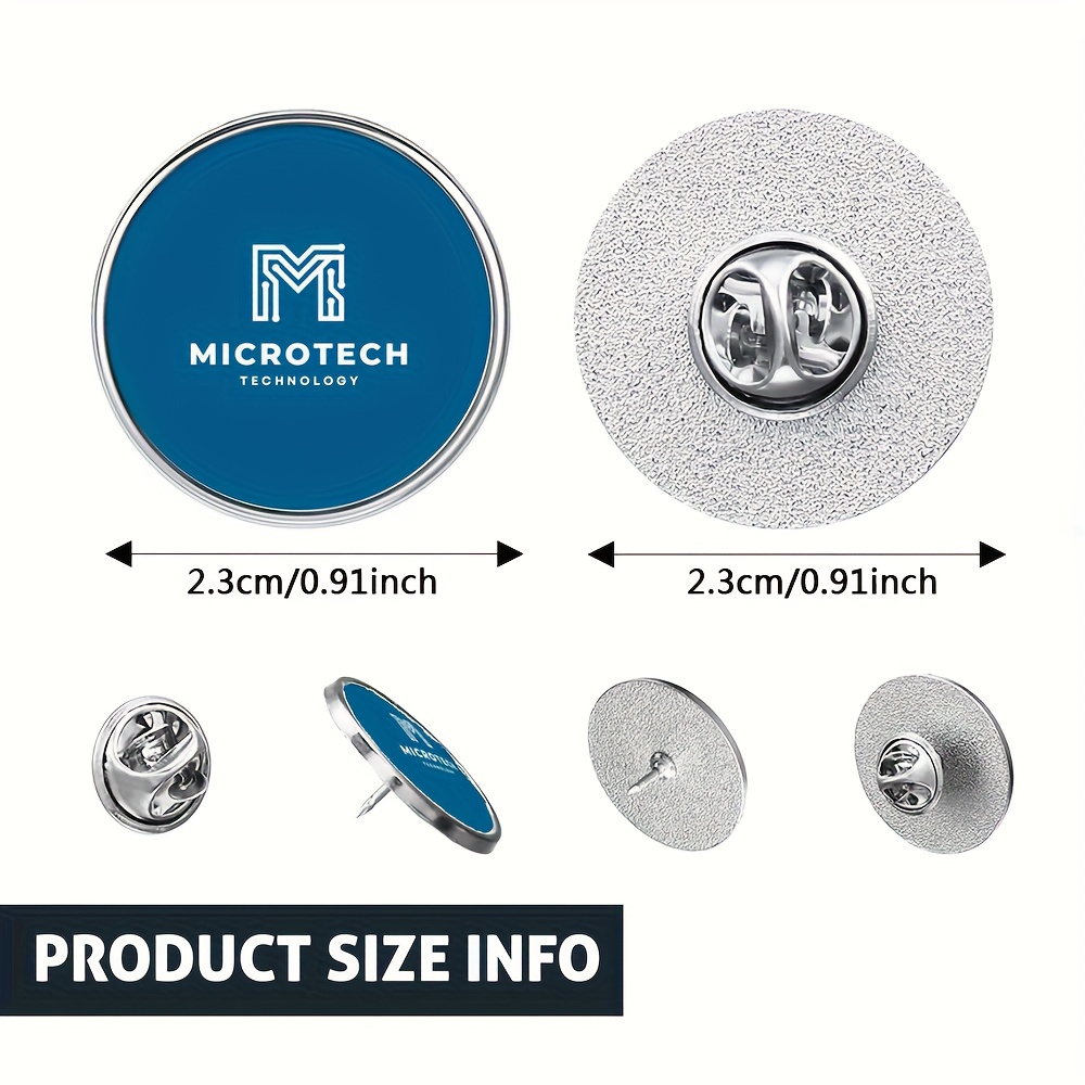 Custom 1pc Sublimation Custom Silvery Metal Cufflink Badge Brooch Hot Transfer Custom Logo Design Badge Custom Personalized Neutral Gift Craft