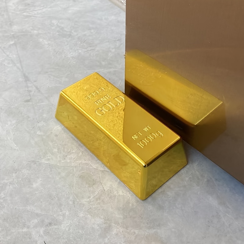 electroplated plastic golden brick golden bar solid sample model details 3