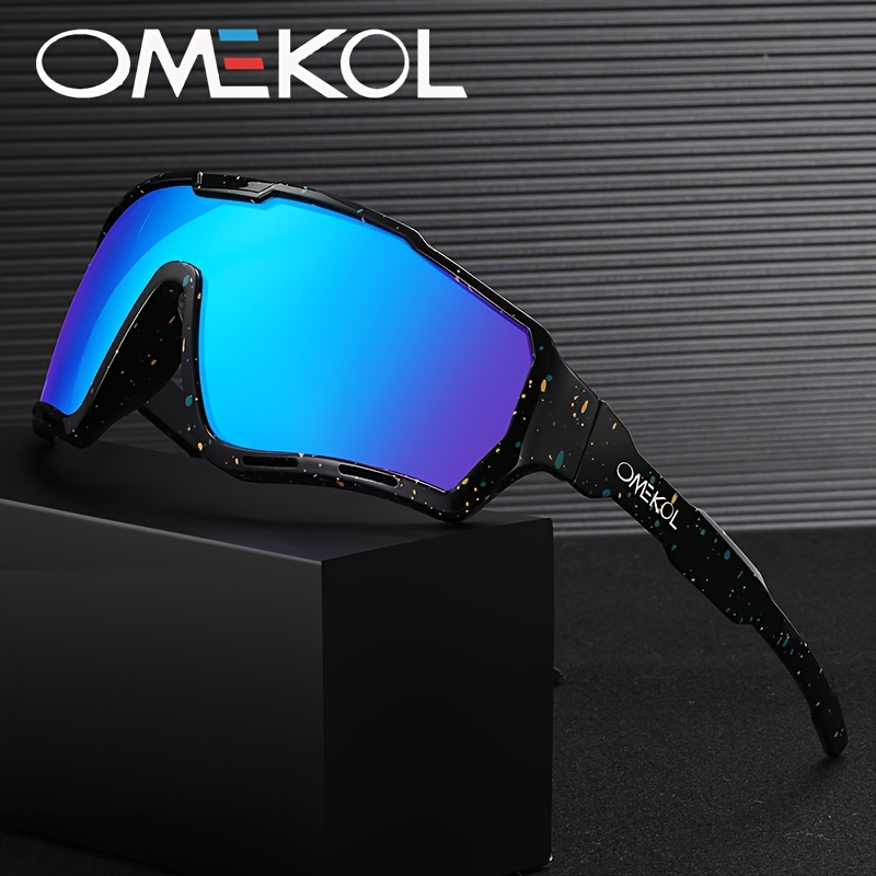 

Omekol Sports Fashion For Men & Women, Pc Polarized Lens Full Rim Eyewear, Ideal For Climbing, Running, Tennis - Outdoor Performance Goggles Without Accessories