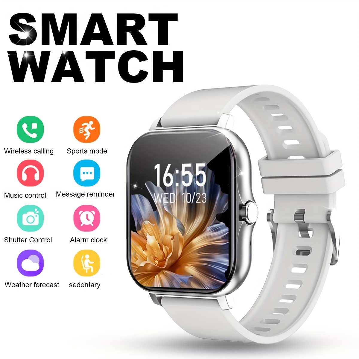 Hot's latest best-selling 1.83-inch high-definition full screen touch, Men's and Women's sports smartwatches, dial/answer calls, step by step Calorido sports mode distance tracking, call information prompt multifunctional smartwatch, suitable for iPhone and Android smartphones