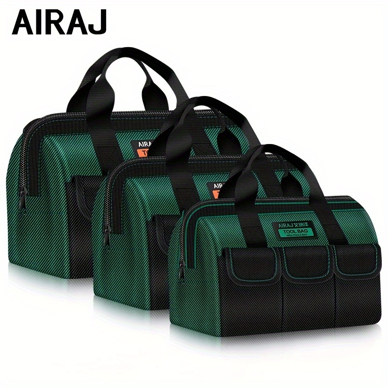 

Airaj 3pcs Multifunctional Tool Bag With Multiple Pockets And Large Capacity Handbag- Electricians, Woodworkers &