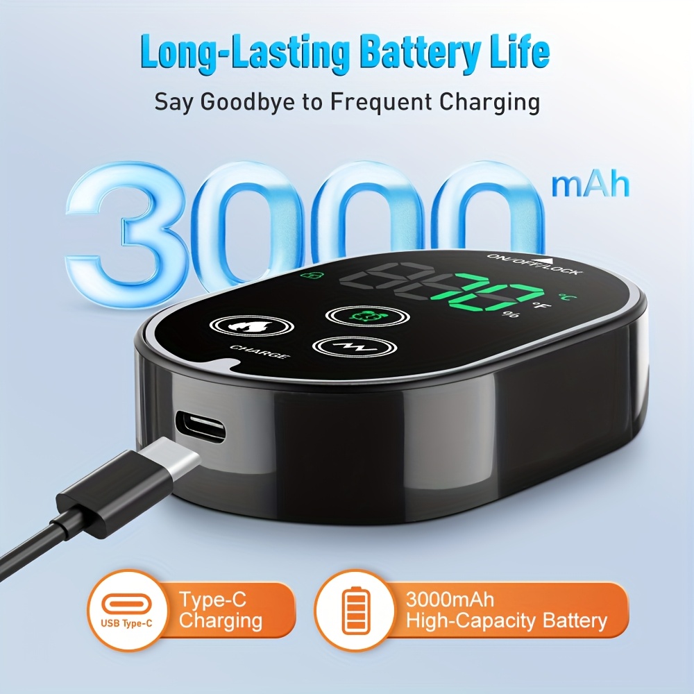 A Multifunctional Foot Massager with Vibration And Heating Features: 3 Massage Modes And 6 Heating Levels; 3000Mah Large Capacity Battery for Long-Lasting Use. an Ideal Gift for Christmas, Mother'S Day, Father'S Day, And for Friends And Elders.