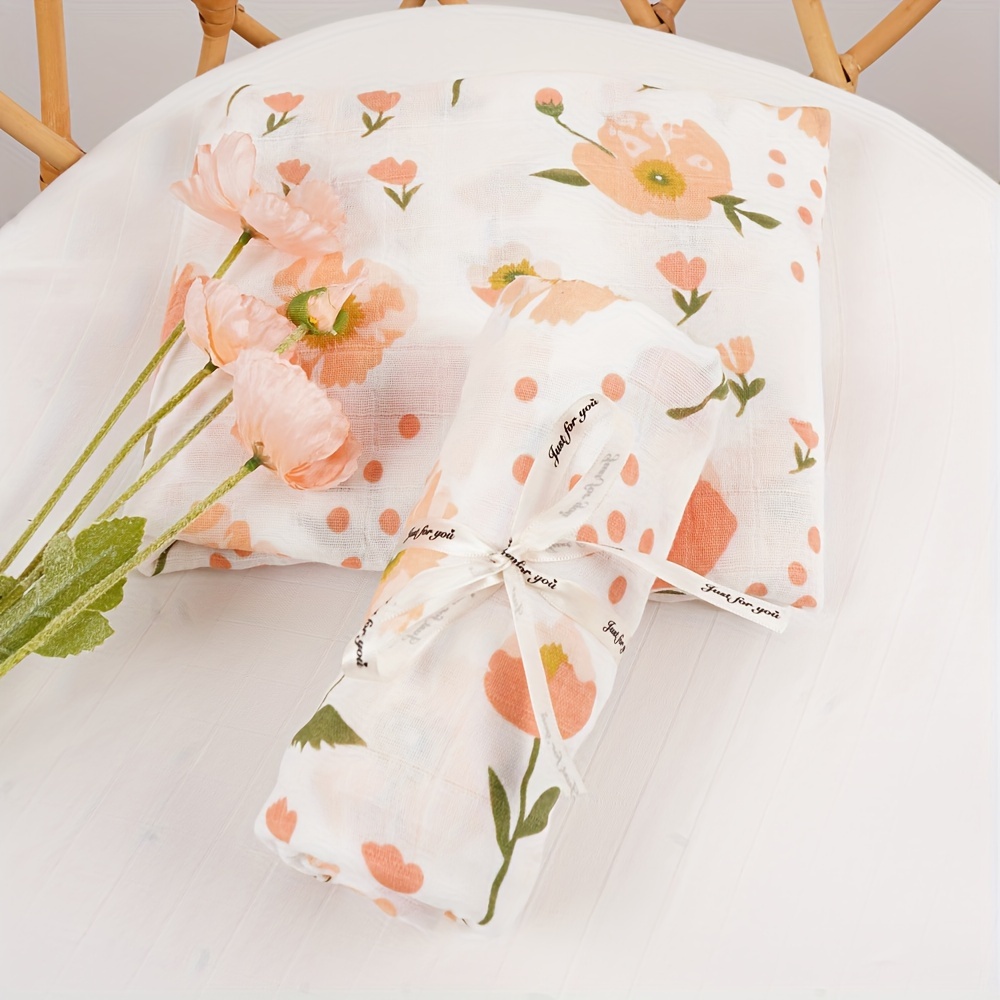   muslin swaddle blanket baby   details 1