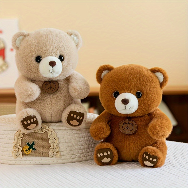 1pc Cute Penguin Plush Toy with Scarf - Soft Light Brown/Black Anime-Style Decorative Pillow for Sofa, Valentine's Day, Mother's Day, Thanksgiving & Halloween Gifts