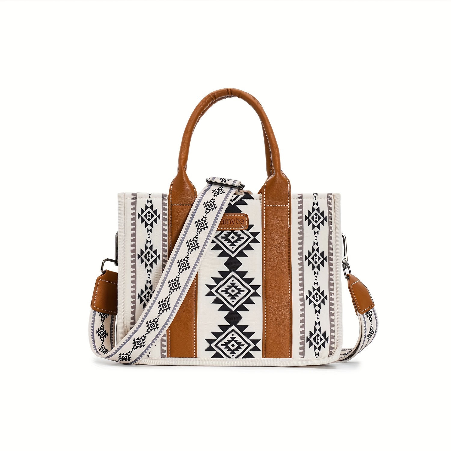 Small Boho Western Purse Chic Small Boho Aztec Canvas Tote Bag