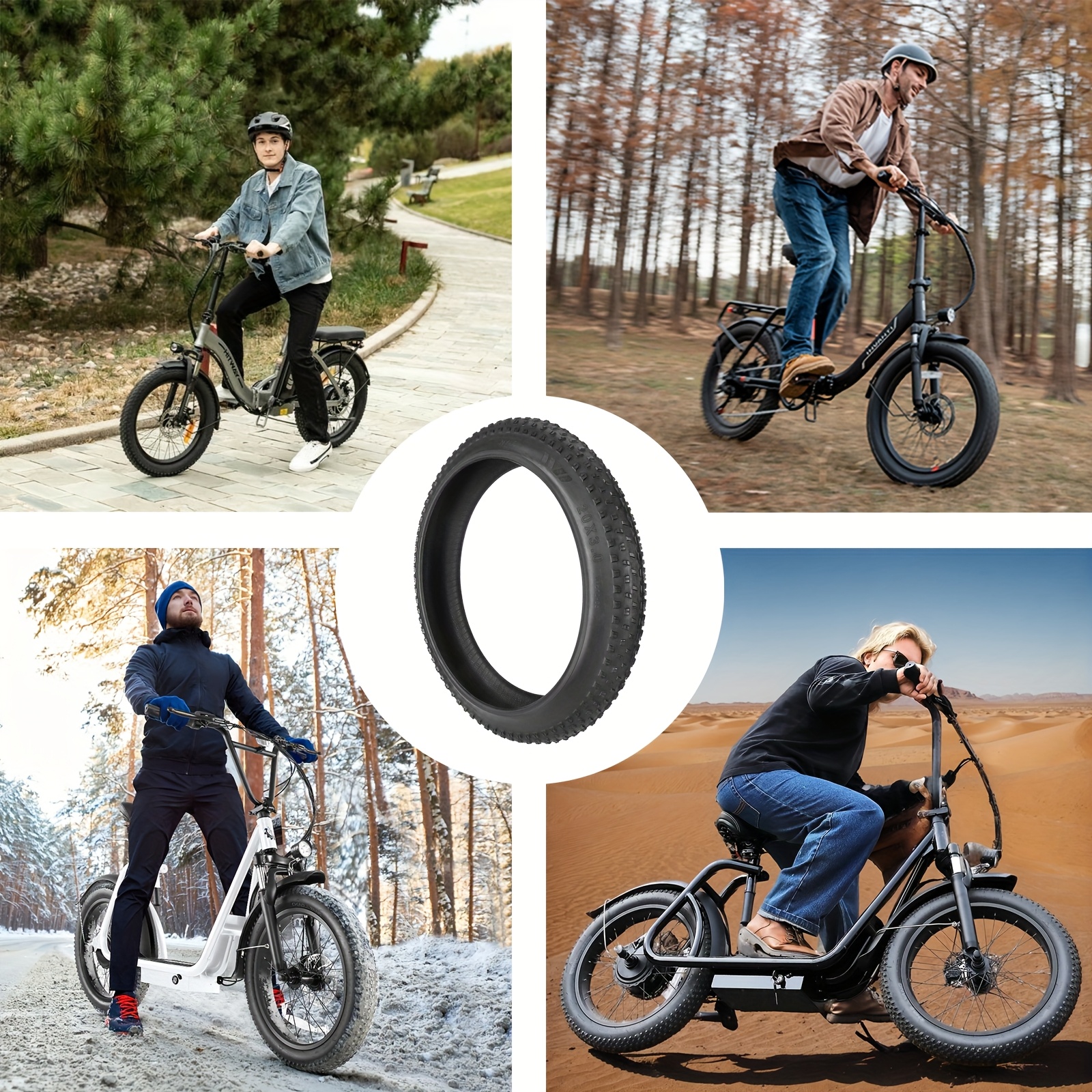 20x3 0 inch bike tyre puncture proof all terrain e bike tyre non slip snow beach trail mtb tyre for electric bike and mountain bike 20 3 0 electric bicycle tires mountain bike tyre bike tire offroad cycling rugged tires nonslip tread knurled tread reinforced   hightraction rubber   tyre bike tyre for men bike tyre for car ebike fat tire electric bike accessorie ebike tire x e bike fat tire mountain bike accessorie e bike tire x replacement fat