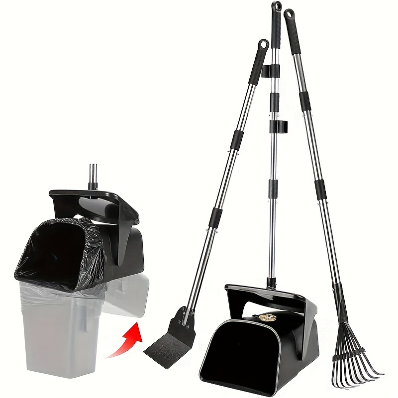 

Leaf Scooper Heavy-duty Swivel Bin, Rake, And Spade For On Grass, Dirt, Gravel, And Flats - Large, Medium, And Small Dogs, Without Battery