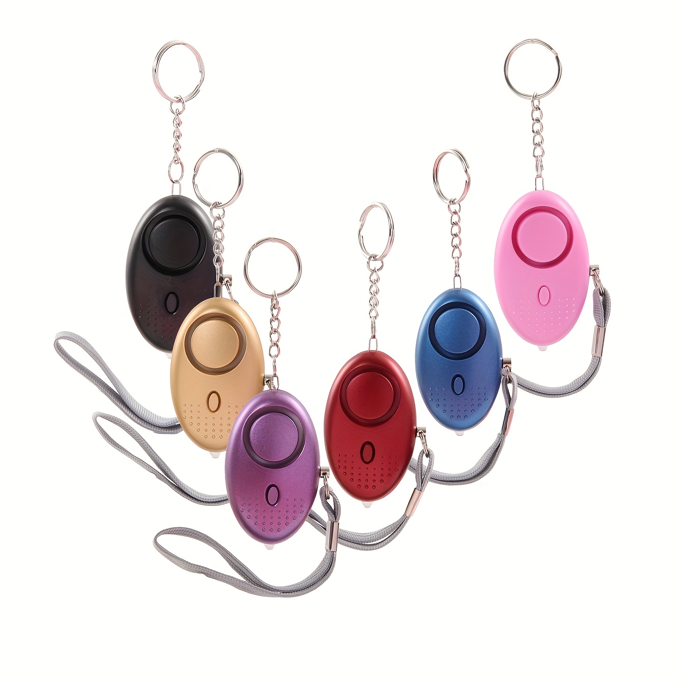 POLICE Personal Safety Alarm Keychain - 130dB Siren With LED Light For Women