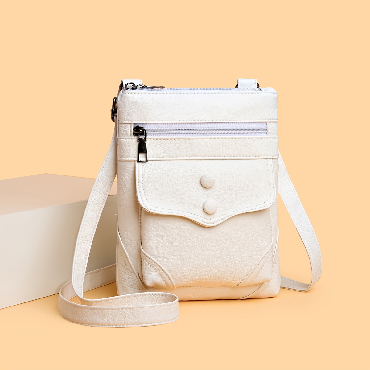 Image of Women's Large Screen Phone Bag; 2025 Faux Leather Small Backpack; Single Shoulder Crossbody Bag For Outdoor ; Coin