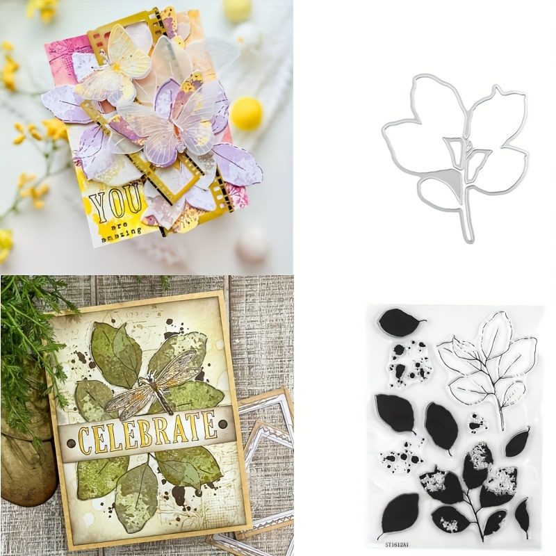 

Diy Craft Stamp & Die-cut Set - Small Floral Design For Scrapbooking, Card Making & Photo Albums, Scrapbooking Supplies