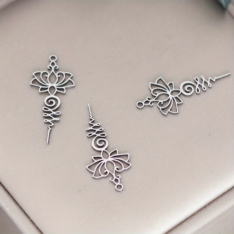 

Chengxun 3pcs Set For Lotus - Steel Pendants For Necklaces, Bracelets & Jewelry