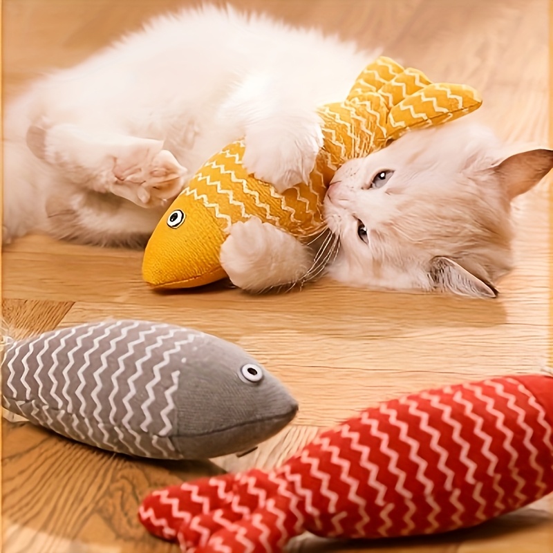 

Cat Plush Fish Toys - Interactive Toys That Cats Resist - Cute, Bite And Resistant - No Battery Needed - For Cats Of All Sizes