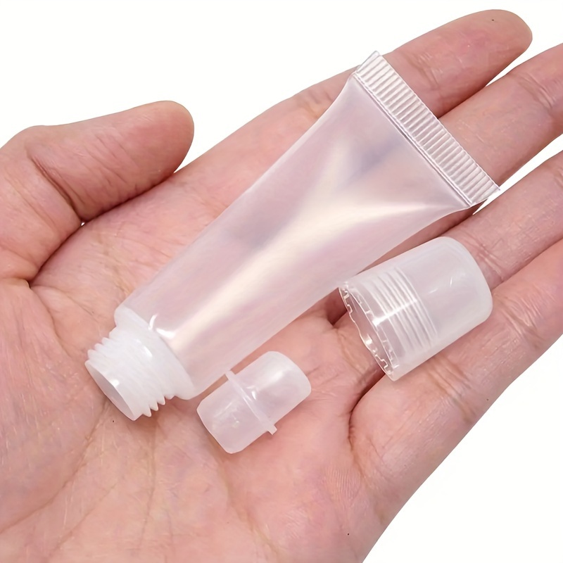 

3pcs Empty Refillable Soft Travel Tube Bottle For Toothpaste, Shampoo, Facial Cleanser, Lotion & Lip Gloss, Travel Essentials