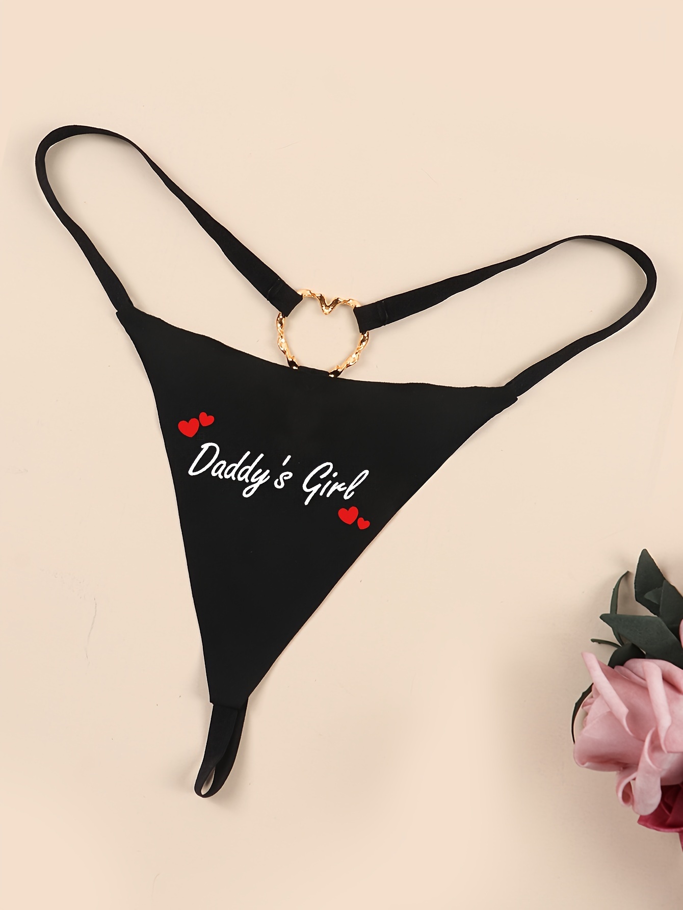 Sexy Thong Women Underwear Lingerie Knickers G String Daddy's Girl Print