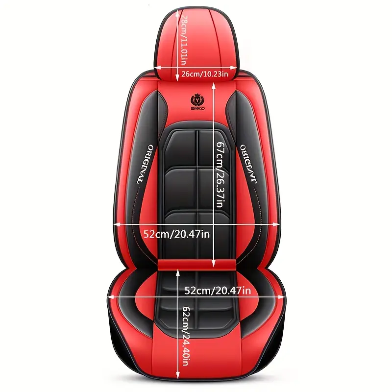1pc 2pcs luxury pu leather car seat covers   protection pad for sedans suvs pickup trucks durable comfortable stylish red   fit vehicle accessory pickup truck accessory   accessory durable seat cover Product details 4