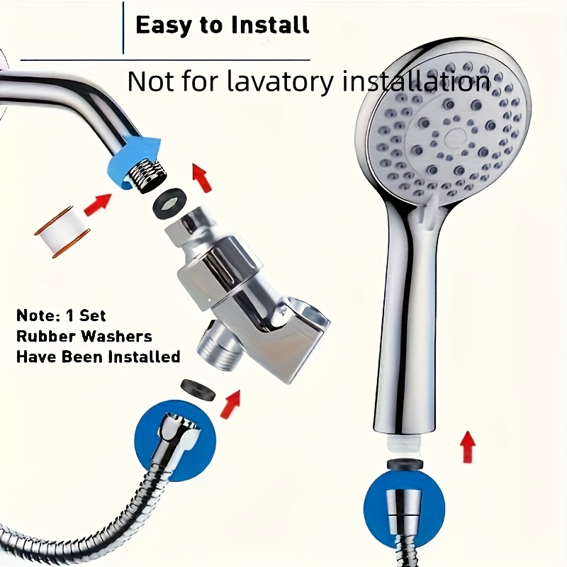 3pcs Adjustable Handheld Showerhead Set with High-Pressure Jet & Fine Mist