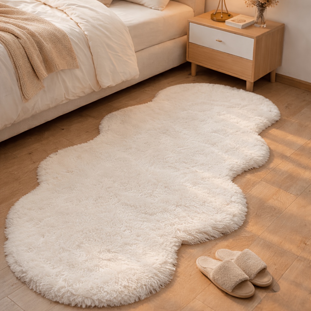 TEMU 1 tappeto ondulato, tappeto in peluche per camera da letto, tappeto ondulato soffice e , tappeto antiscivolo per aula scolastica, tappeto per