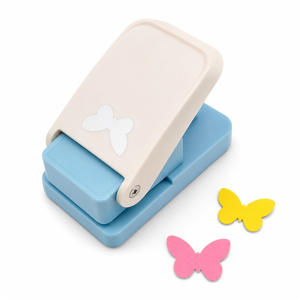 TEMU 1pc Pattern Hole Punch, Lever-style Manual Hole Punch, Metal Material, Suitable For Scrapbooking, Greeting Cards, And Diary Decoration