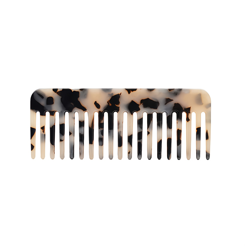 Acetate Light And Dark Tortoiseshell 11.8 Long Rectangular Hair Comb Acetate Board Marble Texture Anti-static Comb Portable Fashion Beauty Comb 1pc
