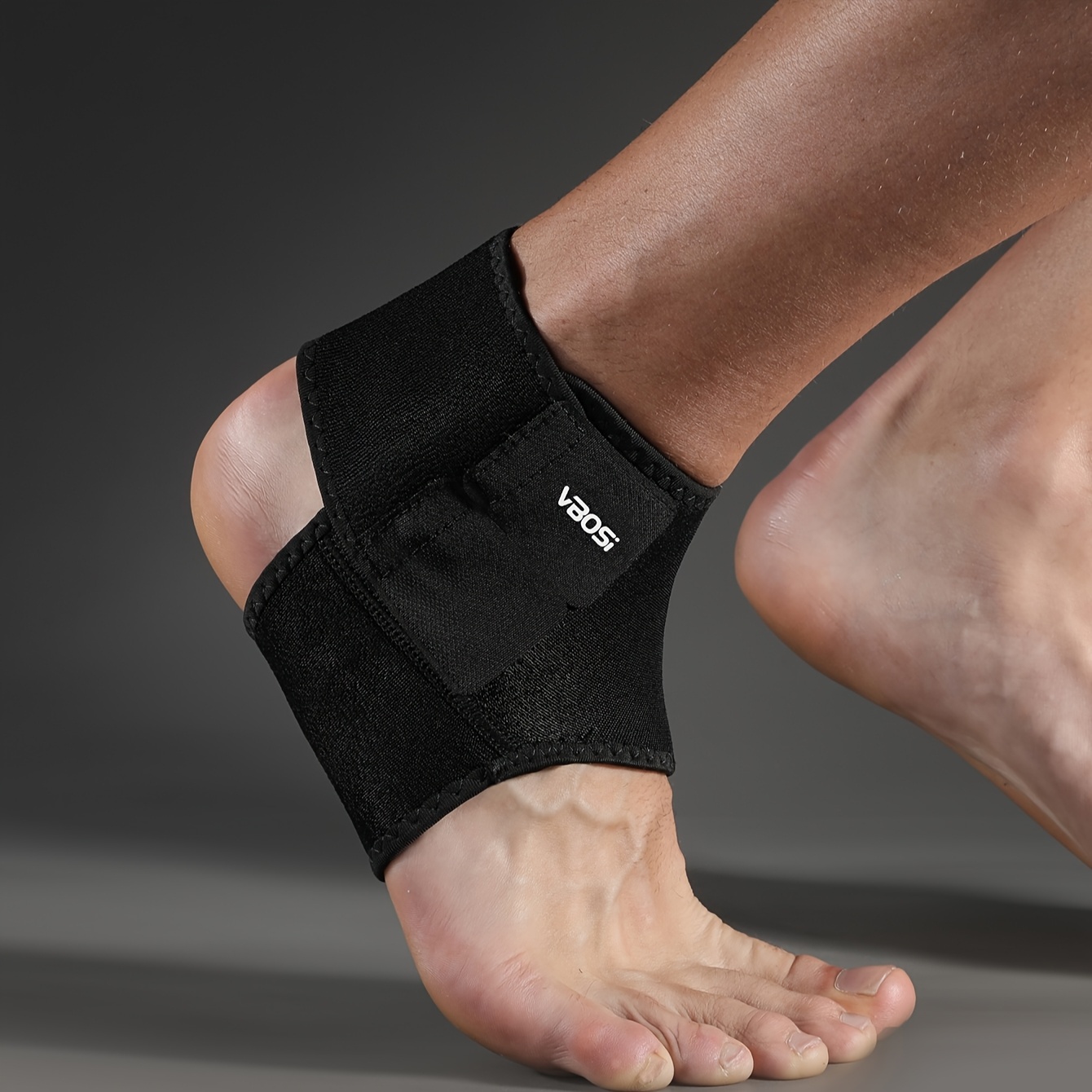 1pc Vbosi Adjustable Ankle Support Brace Suitable For Basketball Running, Heavy-support Stabilizing Braces With Ankle , Adjustable Compression Fit For &,, Hand Washable