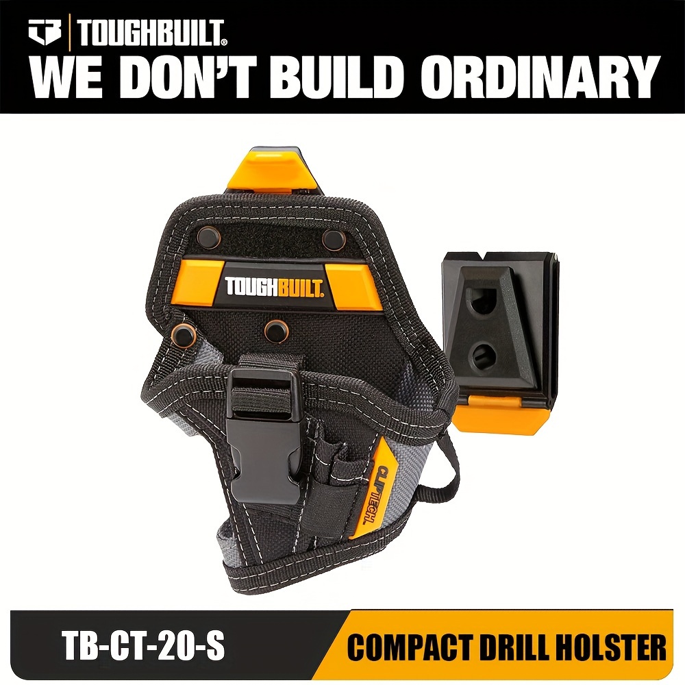 

Tb-ct-20-s Compact Drill Holster With - Black, Heavy-duty Rivet Construction, Pockets & Carabiner Loops