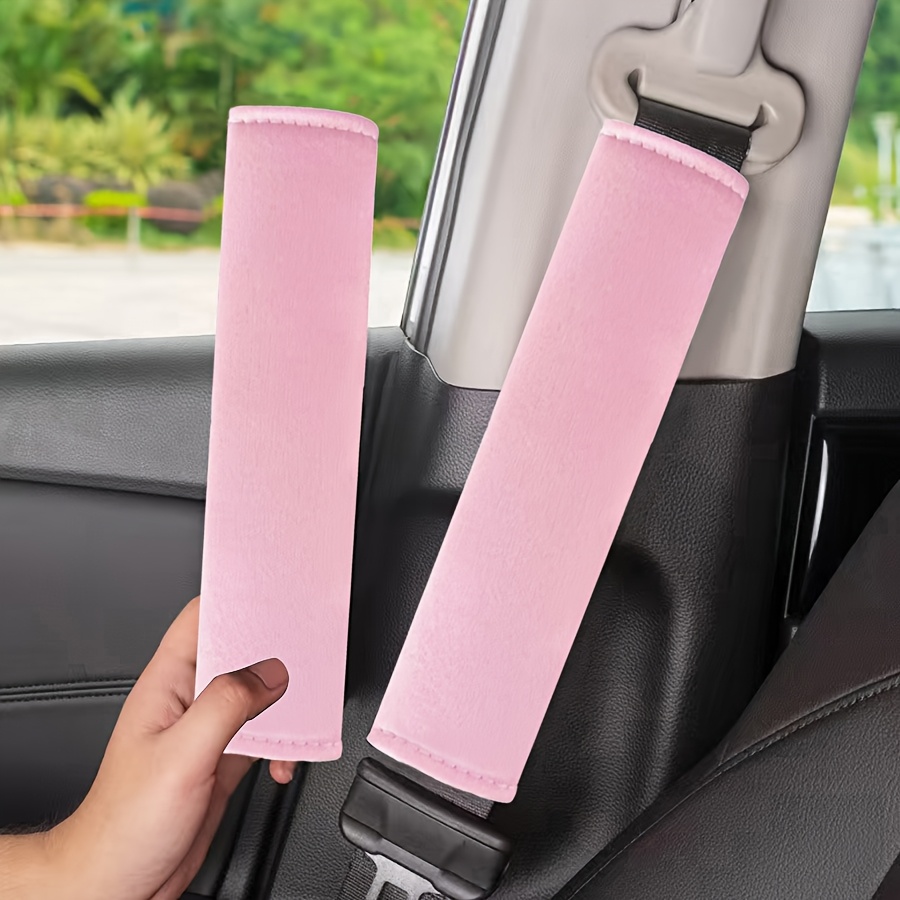 2pcs Car Seat Belt Shoulder Pads, Car Interior Additions, Unisex Car Seat Belt Protectors, Shoulder Strap Soft Comfortable Cool, Perfect For Summer