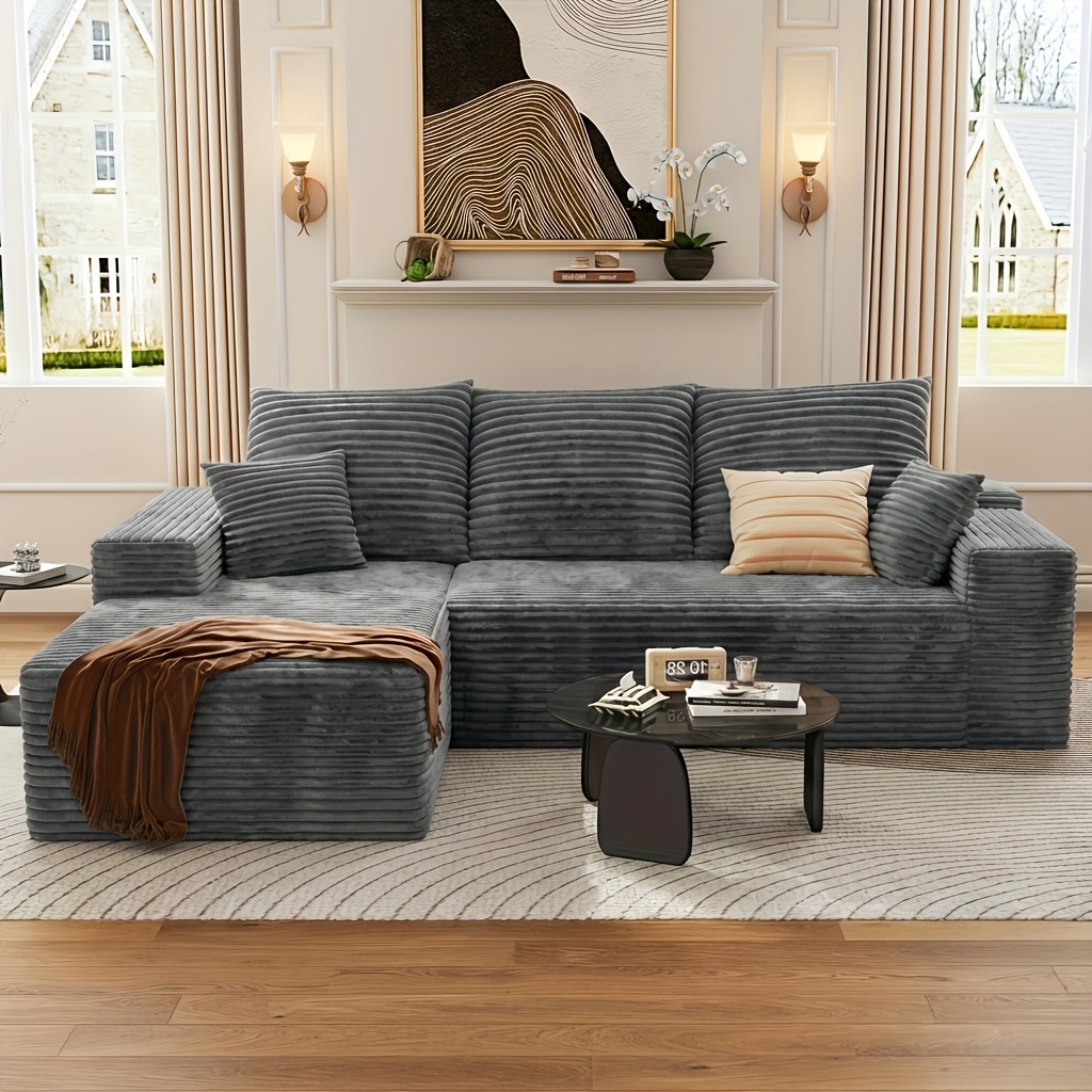 94.1" CONTEMPORARY MODULAR L-SHAPED CLOUD SOFA SET FOR LOUNGE - Plush Cushions, Design, Easy Assembly for Spacious Areas - Ideal for Living Rooms And Flats - Minimalist Aesthetic, Lightweight Furnishings, Home Decor 14 94.1" CONTEMPORARY MODULAR L-SHAPED CLOUD SOFA SET FOR LOUNGE - Plush Cushions, Design, Easy Assembly for Spacious Areas - Ideal for Living Rooms And Flats - Minimalist Aesthetic, Lightweight Furnishings, Home Decor - Image 14