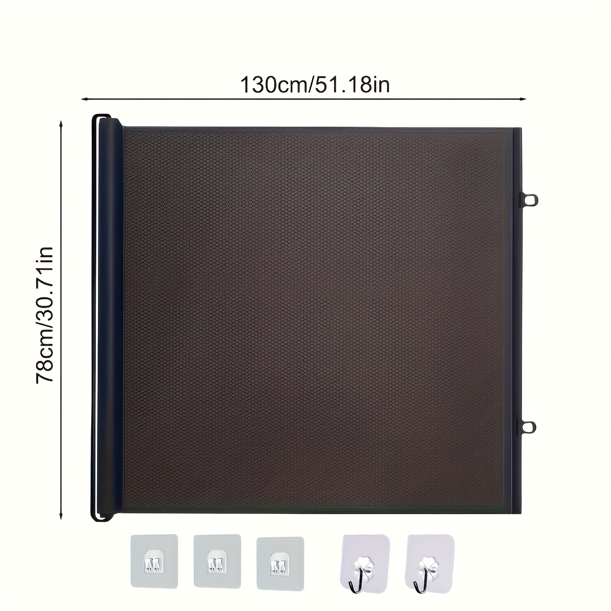 TEMU 1pc Barrière pour Animaux en PVC Noir Rétractable Facile à Installer - Clôture de Sécurité Perçage avec Fermeture Automatique, Barrière Durable