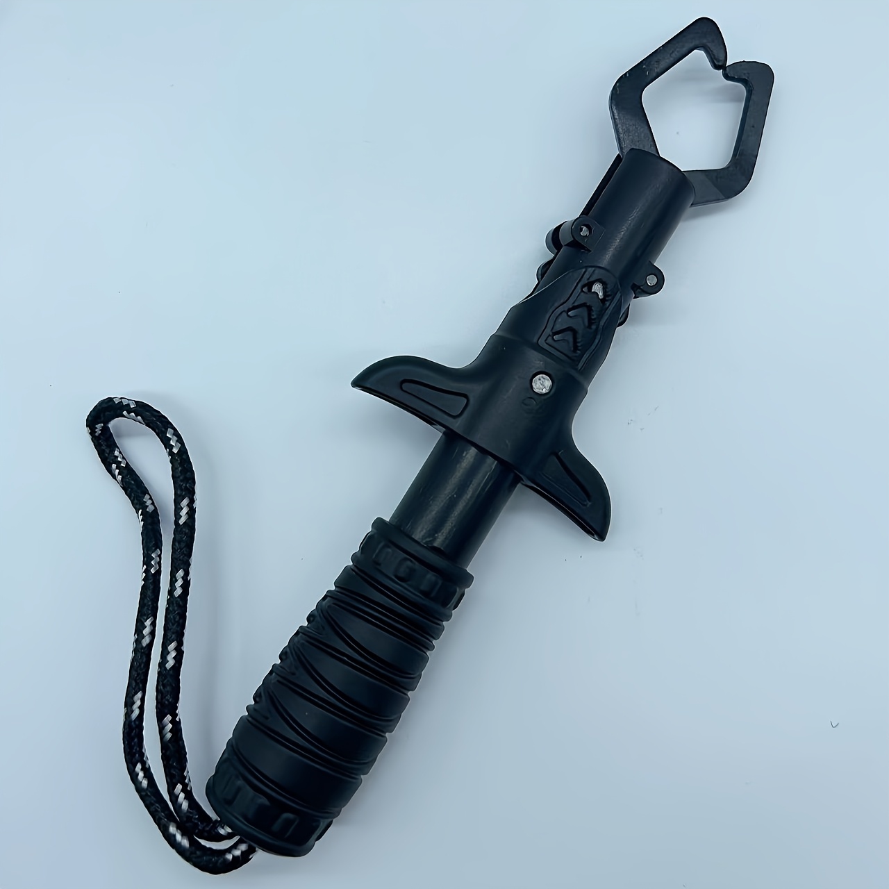 TEMU 1pc Durable Stainless Lip Gripper - Compact Metal Fishing Pliers With Ergonomic Handle, Black, Easy , Corrosionresistant, Ideal For , Fishing