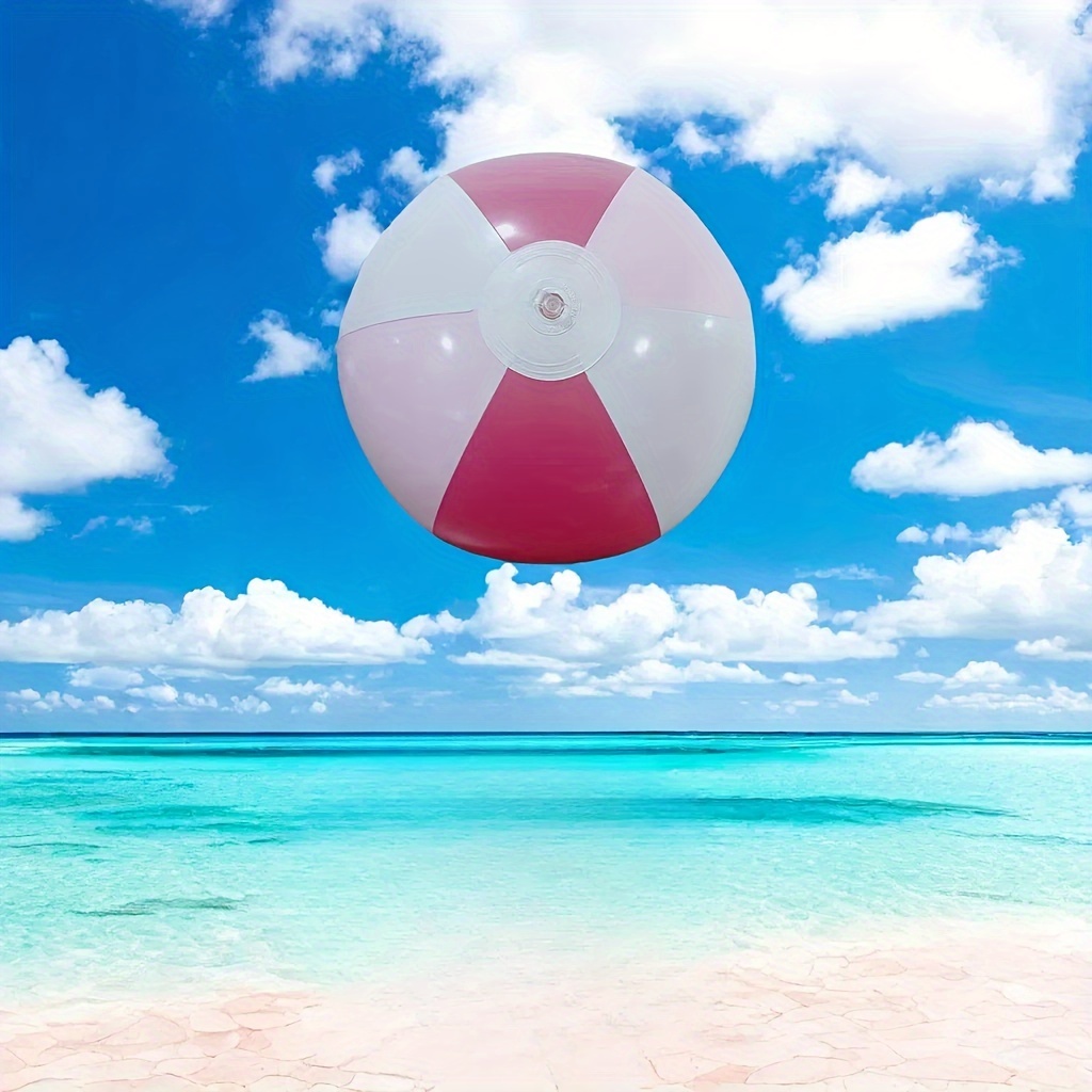 4pcs Clear PVC Inflatable Beach Balls - Durable Outdoor/Indoor Pool Party Toys, Parent- Floating Balls for Backyard, Beach * *, Beach Essentials | Celebration Accessories | Light Balls, Beach Accessories