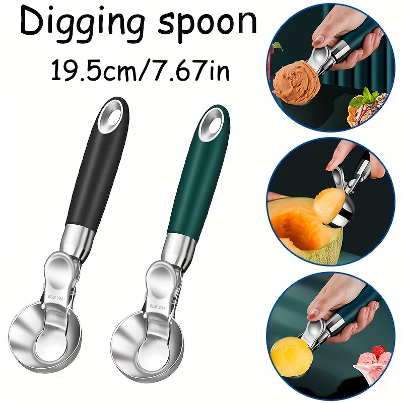 

Stainless Steel Ice Cream Scoop Bouncy Ice Cream Scoop Ice Cream Digging Spoon Artifact Digging Watermelon Fruit Digger