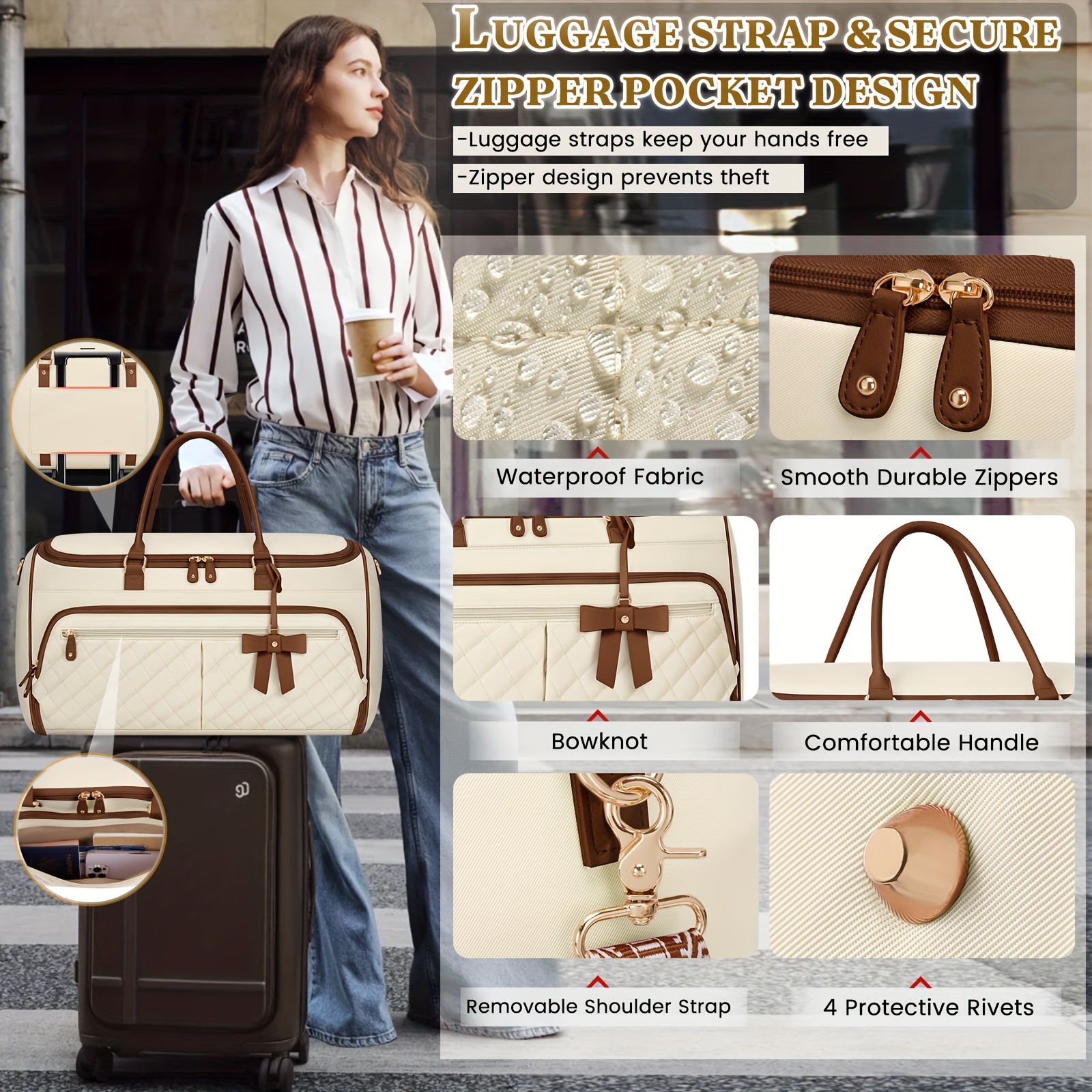 travel garment bags women versatile duffle bag - Temu