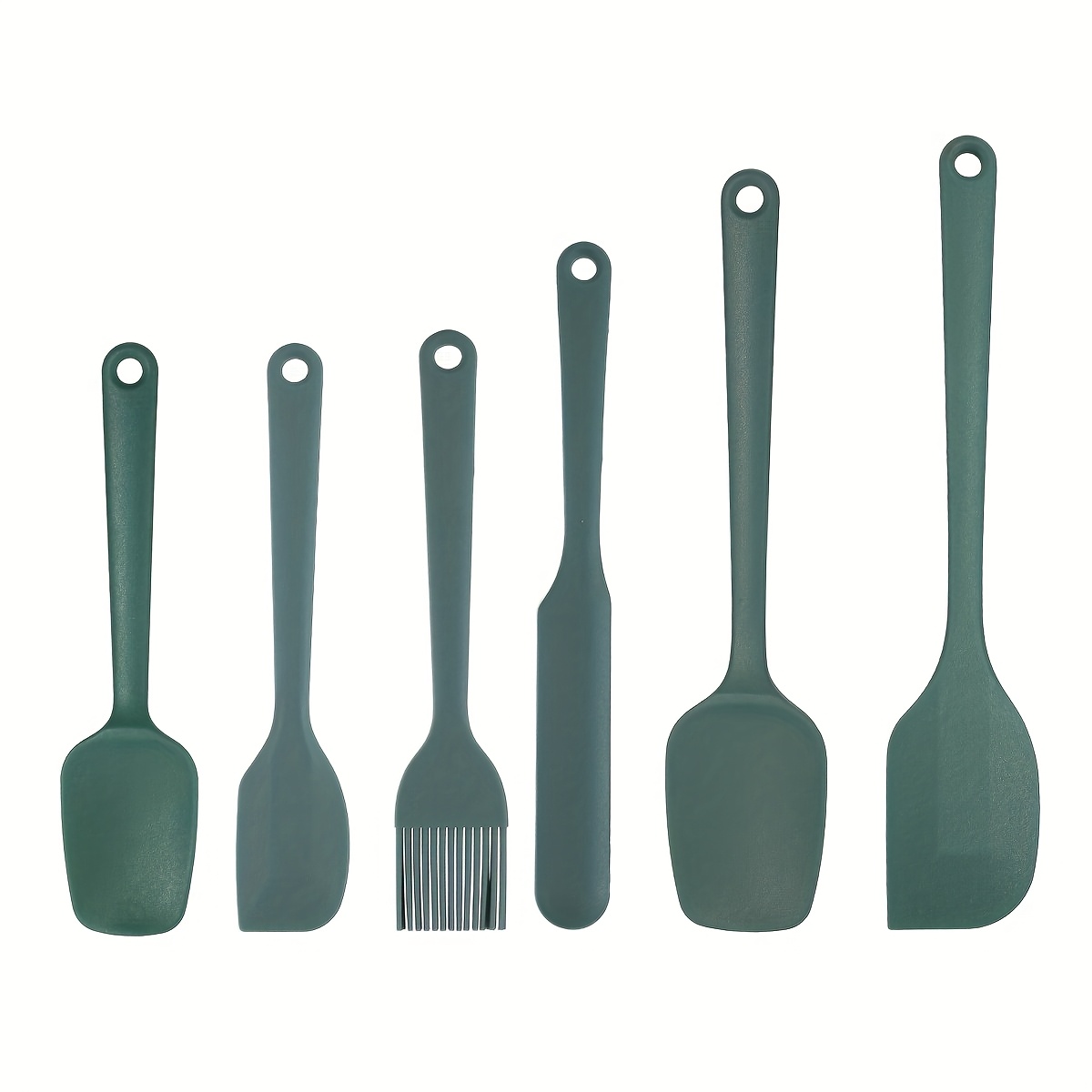Large And Small Integrated Silicone Spatula Set Of 6 Cake Cream Brushes Baking Tools High Temperature Resistant Spatula Baking Shovel