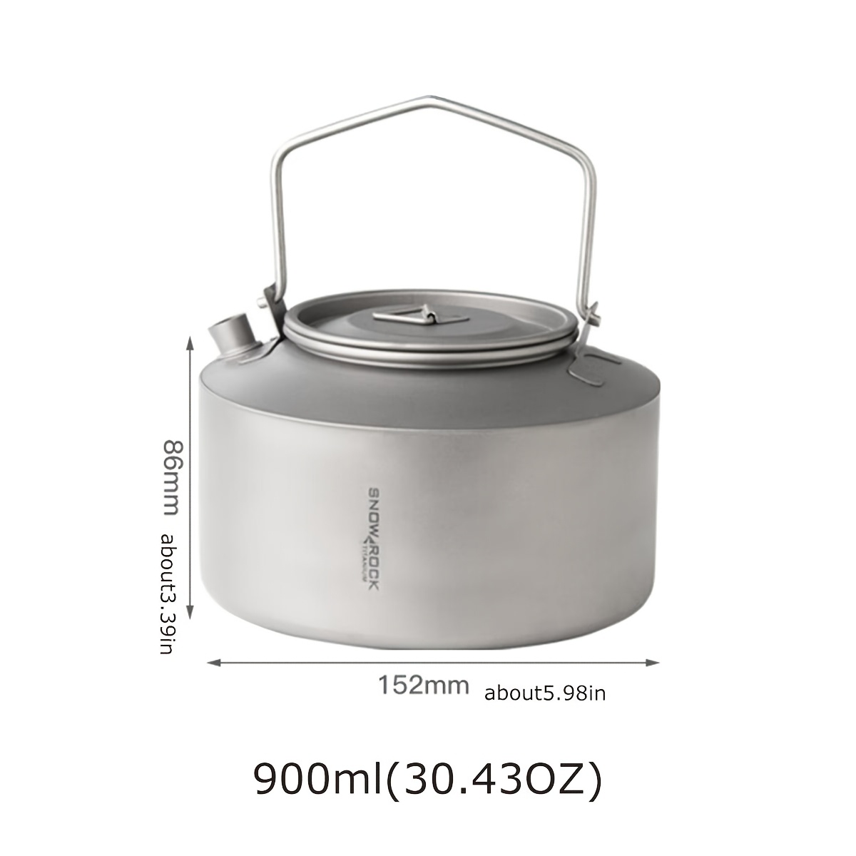 pure titanium outdoor camping kettle with lid camping teapot outdoor backpack kettle outdoor portable suitable for      