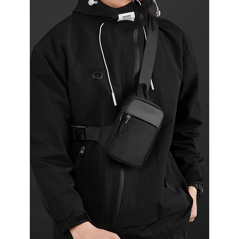 TEMU 1 Unisex Rfid Anti-theft Crossbody Bag With Adjustable Shoulder Strap And Multiple Compartments - Lightweight And , Durable Closure, Sturdy