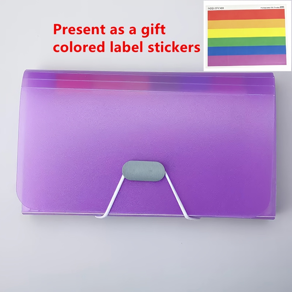 Image of 13 Bars Candy Color A6 Bag Folder Office Supplies Folder Receipts Folder