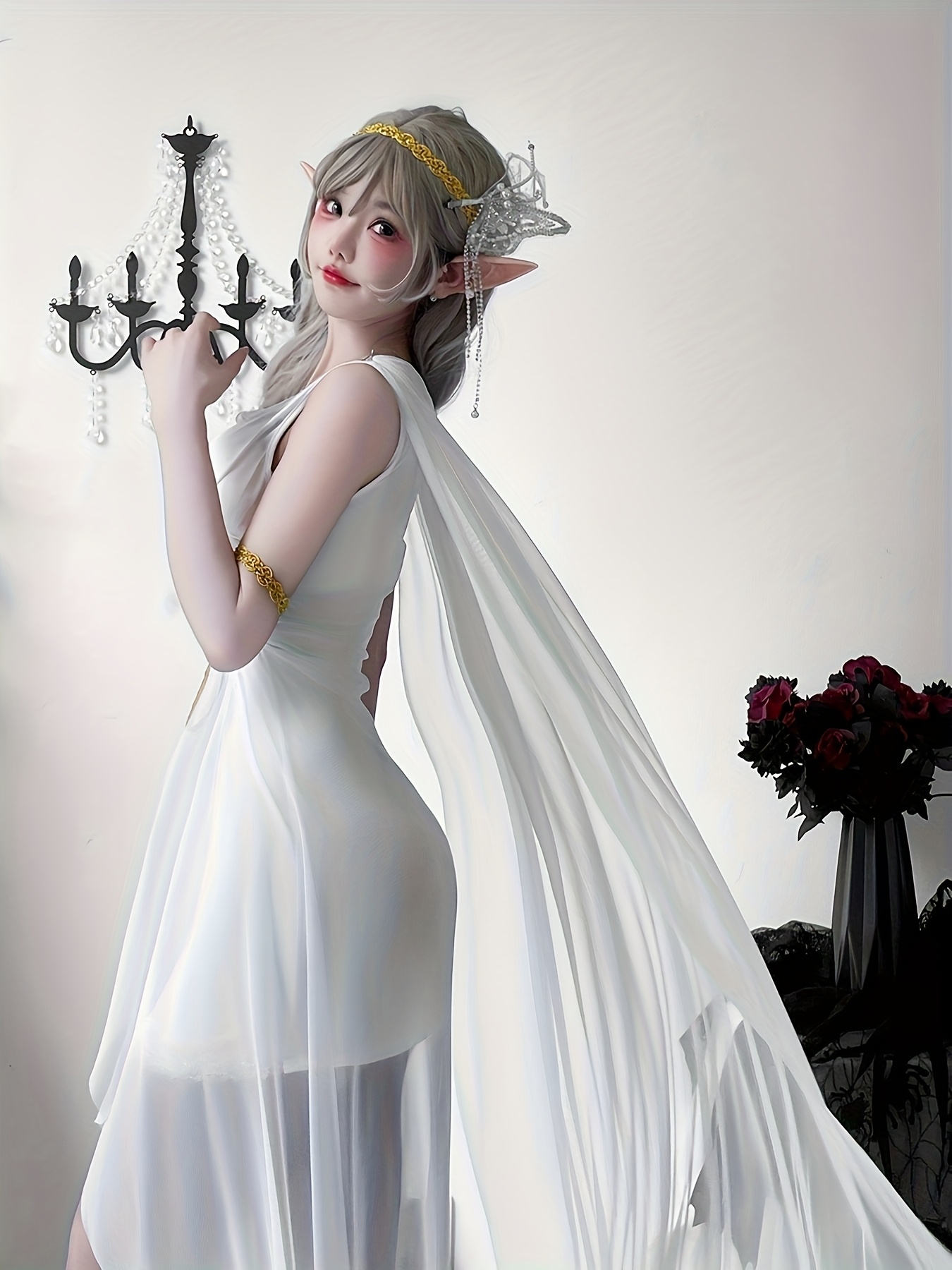 plus sized wedding guest dresses Plus Size Elegant Midi Length ruffles sleeve Twisted Wedding Guest Dre