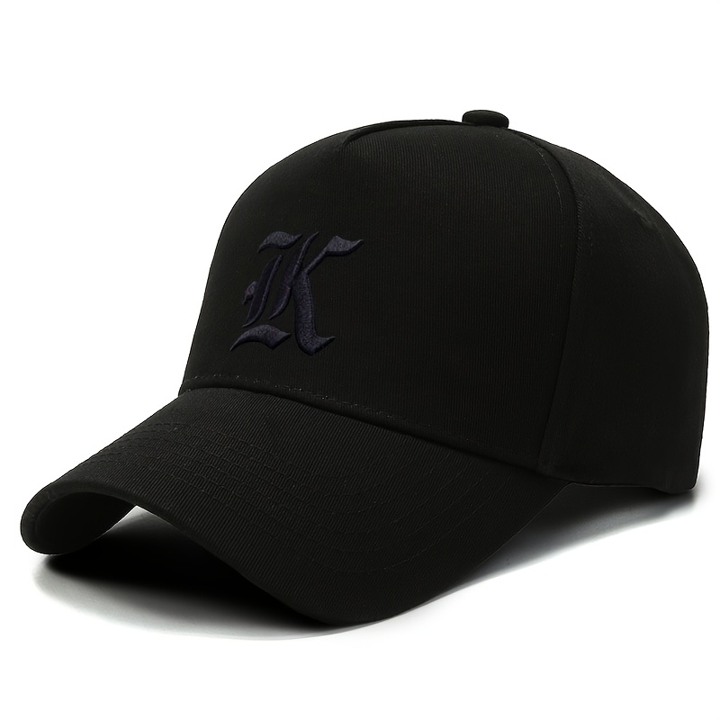 TEMU Embroidered K Baseball Outdoor Baseball Unisex Trucker Hat Breathable Adjustable Golf Women's Summer Fashion Curved Brim Y2k Couple